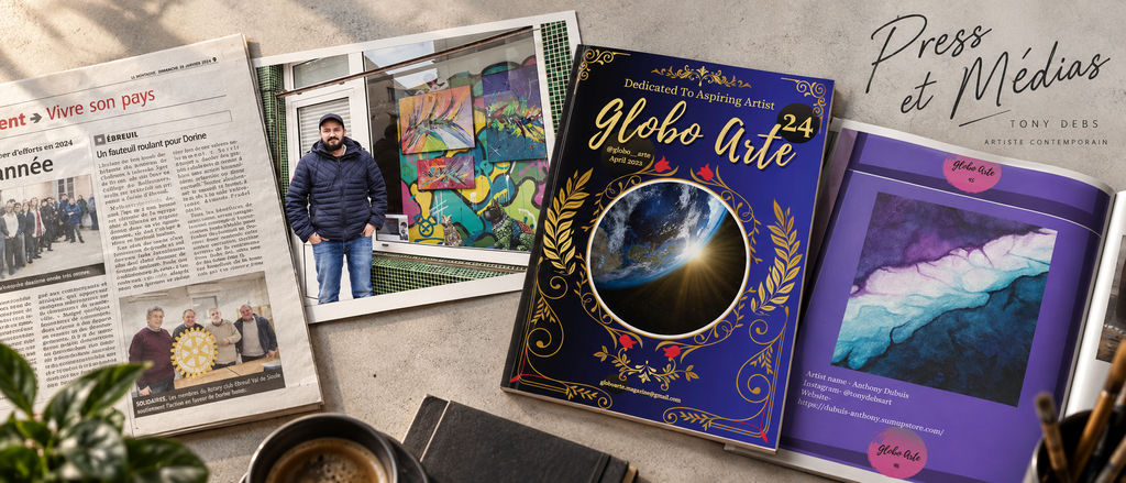 Articles de presse et publications consacrés au parcours artistique de Tony Debs
