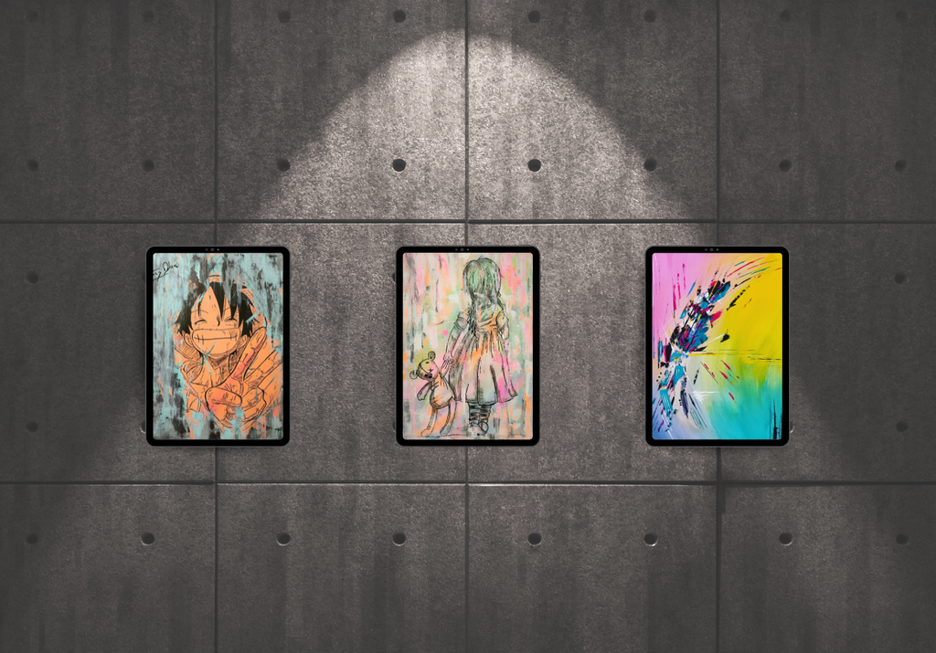 Sélection d’œuvres originales hors collection de Tony Debs, entre portrait, abstraction, couleur et peinture contemporaine