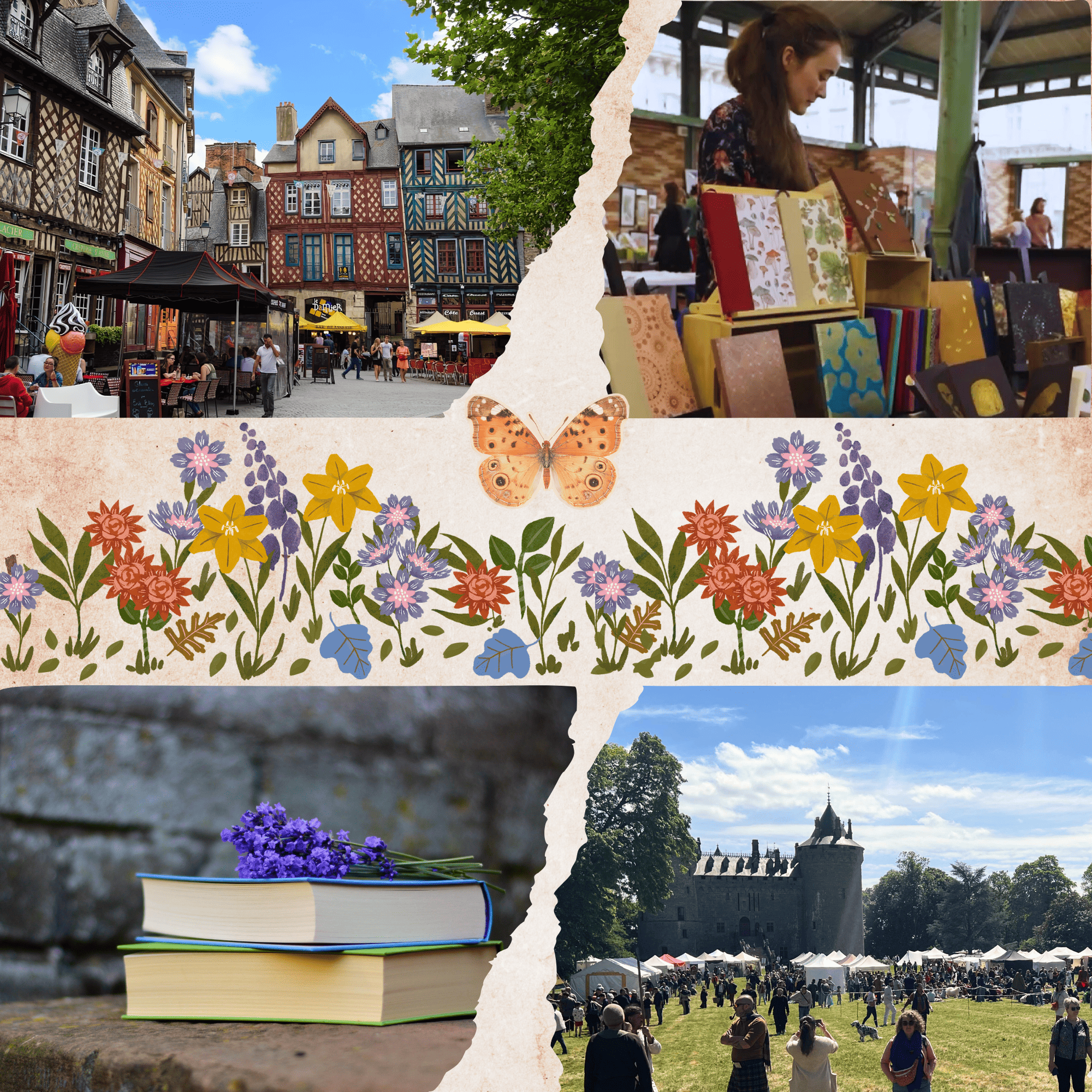 Marché artisanal festival médiéval Atelier du Solstice carnets fait main livres cadeaux acheter papeterie créateurs locaux