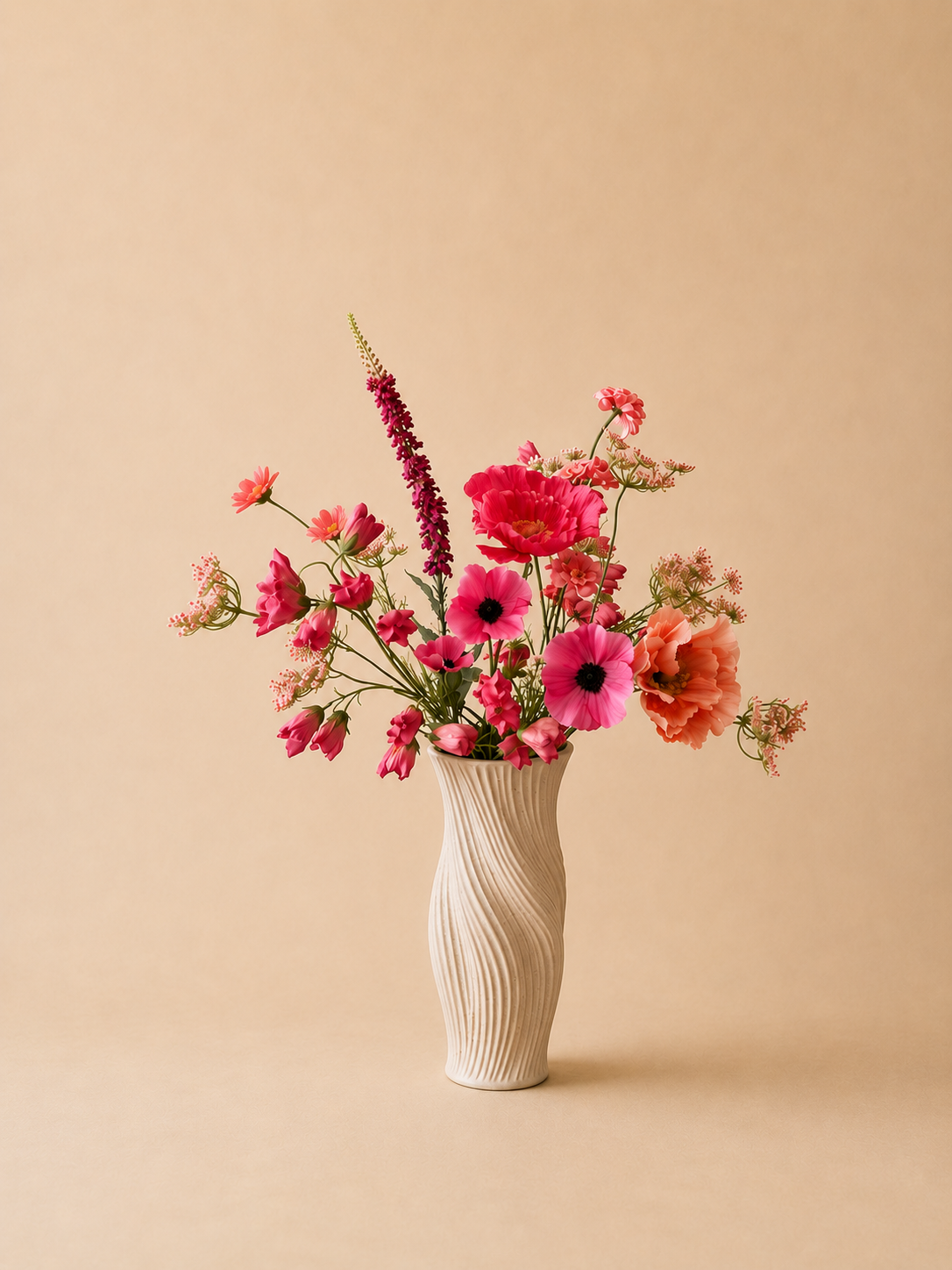 Zijden bloemen boeket roze bij sveervol wonen
