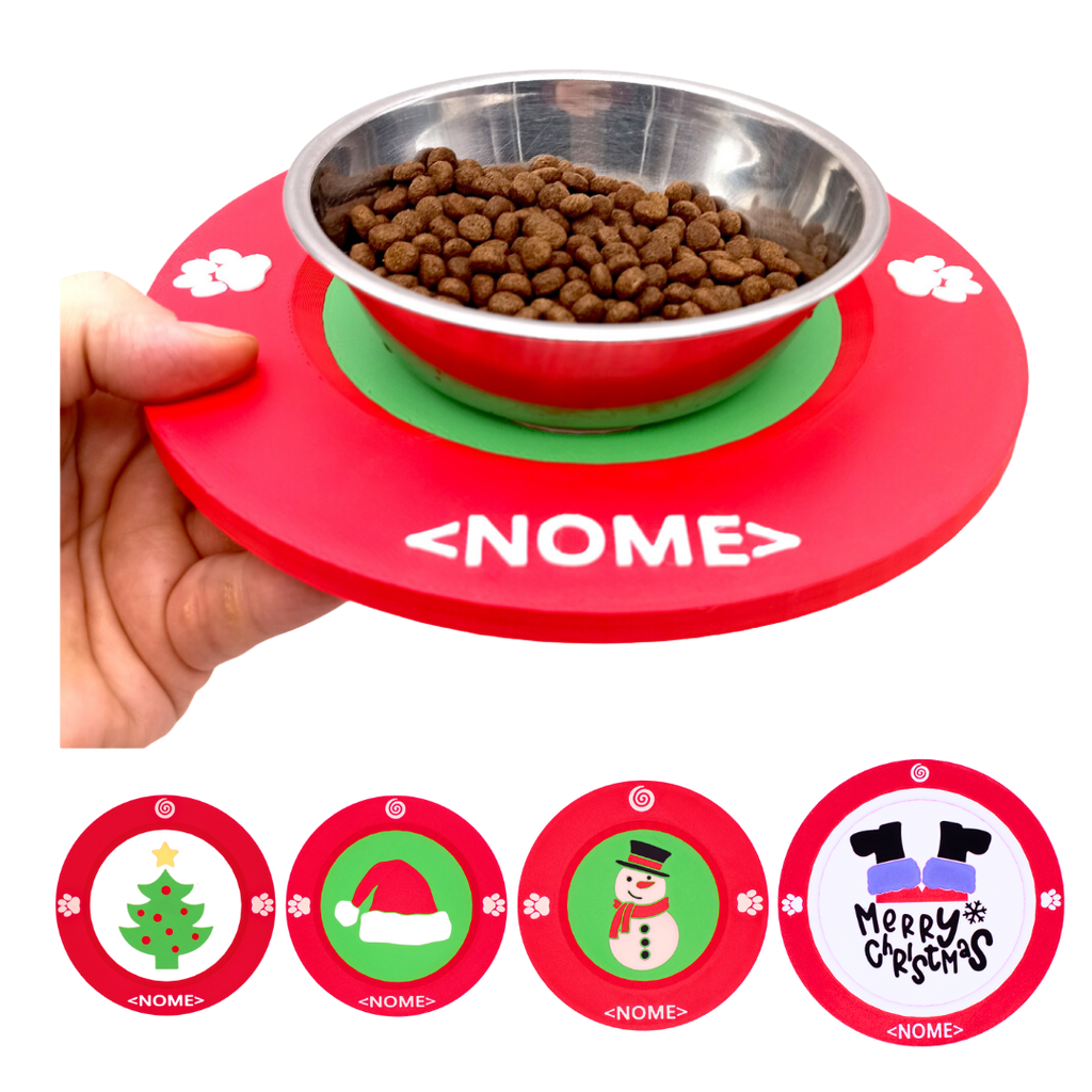 Portaciotola di Natale personalizzabile con grafiche natalizie.