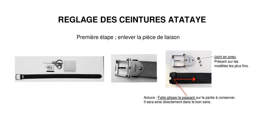 Ajuster ma ceinture en pneu Atataye, étape 1