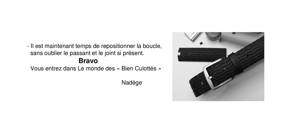 Finaliser l'ajustage de votre ceinture étape 4