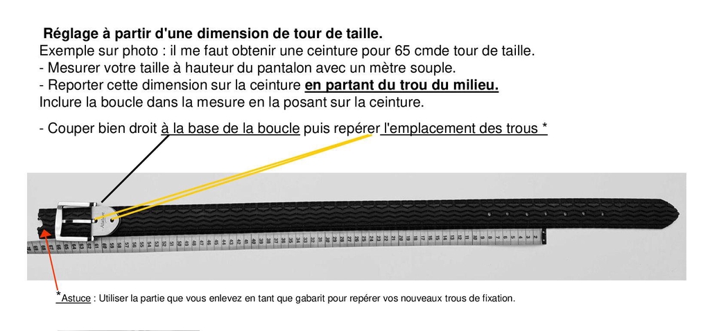 Ajuster ma ceinture Atataye étape 2 