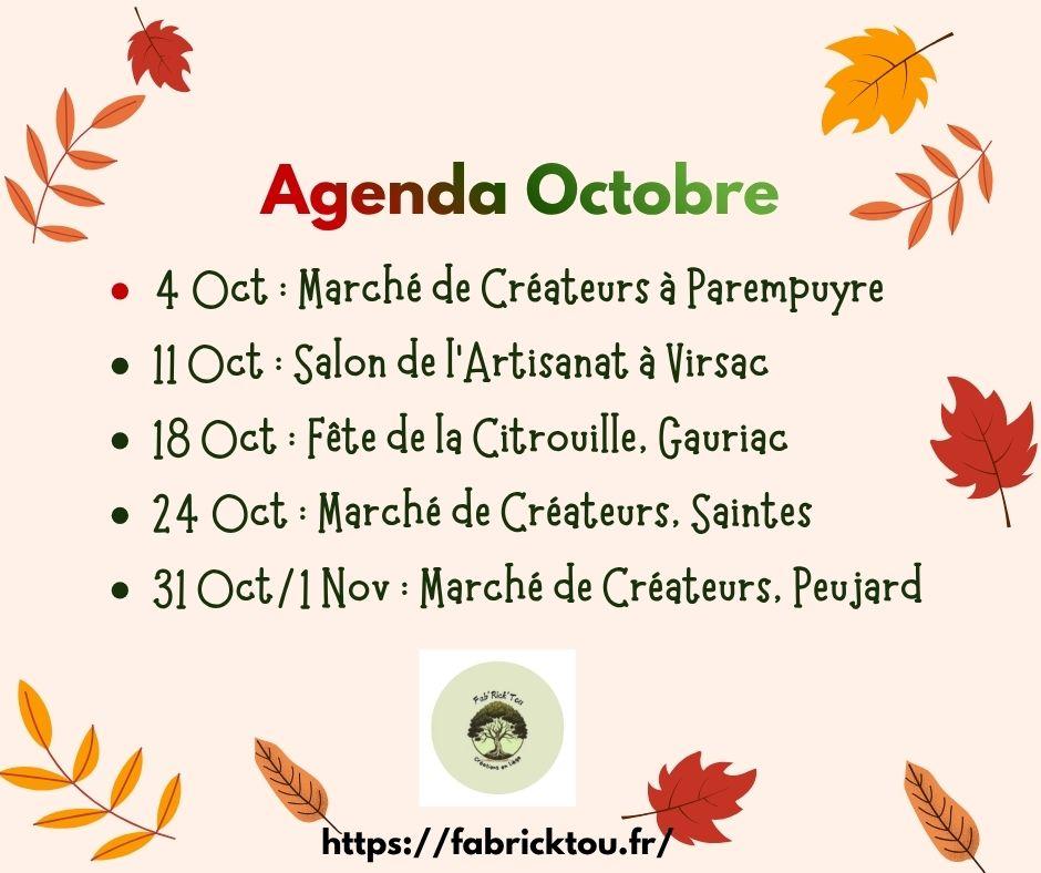 Agenda Expositions Octobre 2026
