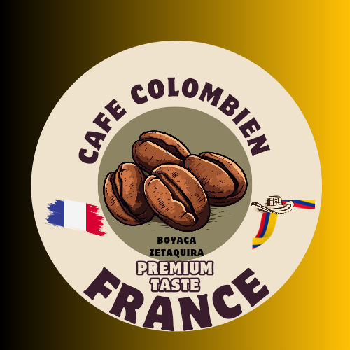 Café exclusif. Biologique, récolté à la main. Sans insectes. Cultivé sur les sols volcaniques de Boyaca. Production spéciale de 6 tonnes par an. Sans intermédiaire. Origine : Colombie. Torréfaction en France.