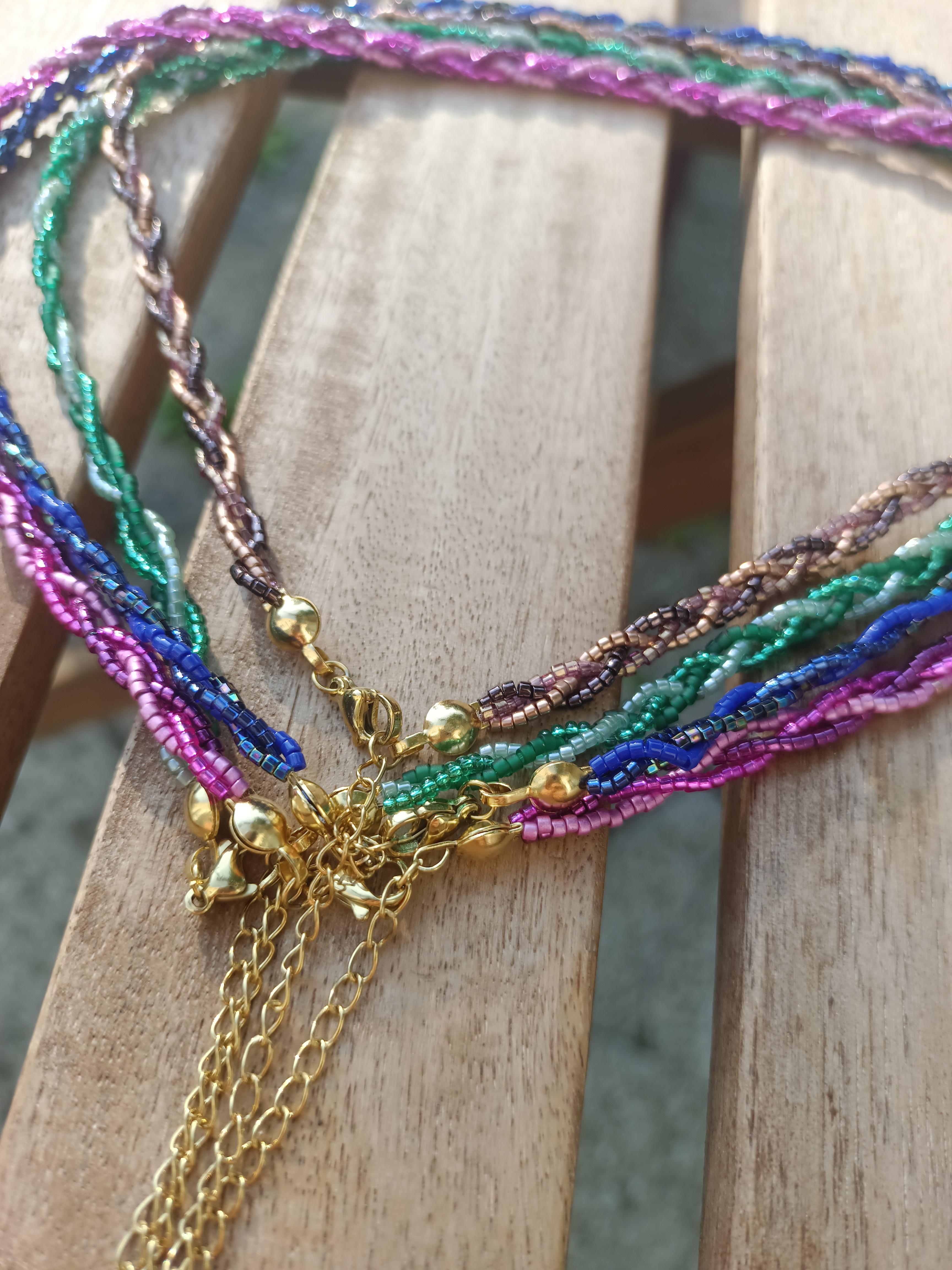 Collier tressé fin
