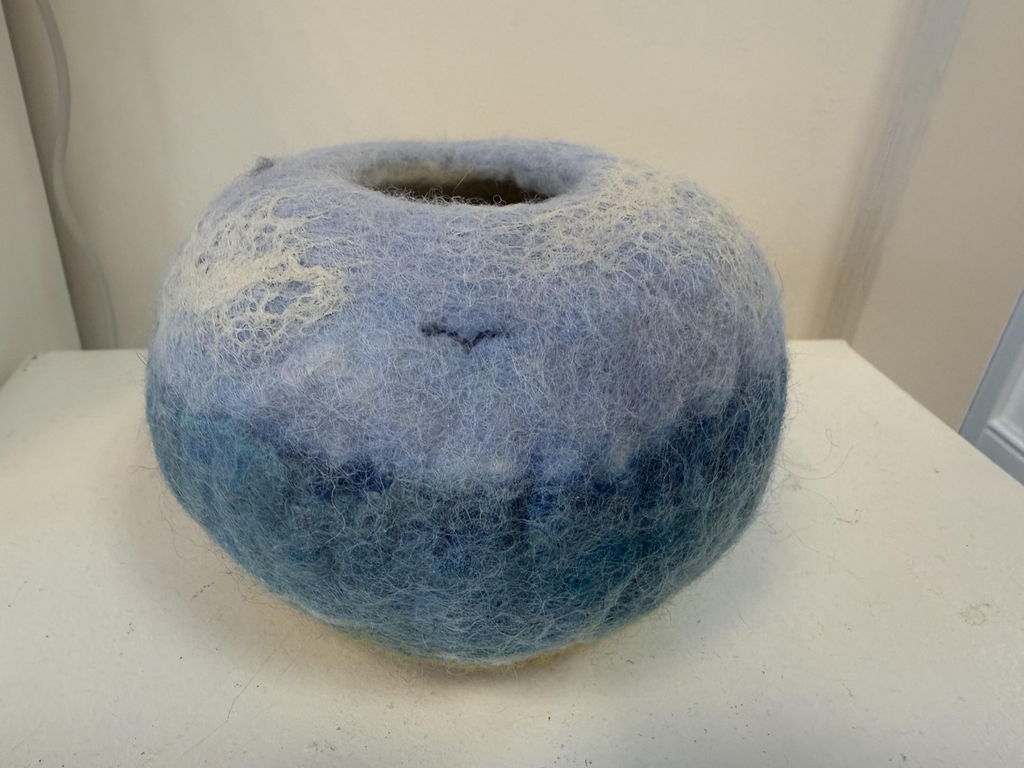 Sea themed wet felted bowl by Robyn Smith