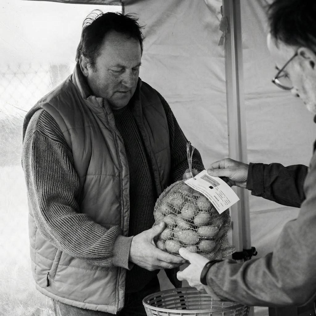 vente de pomme de terre sur les marchés