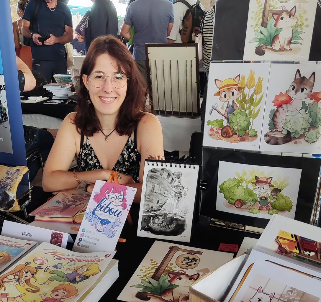 Photographie de Libou sur son stand