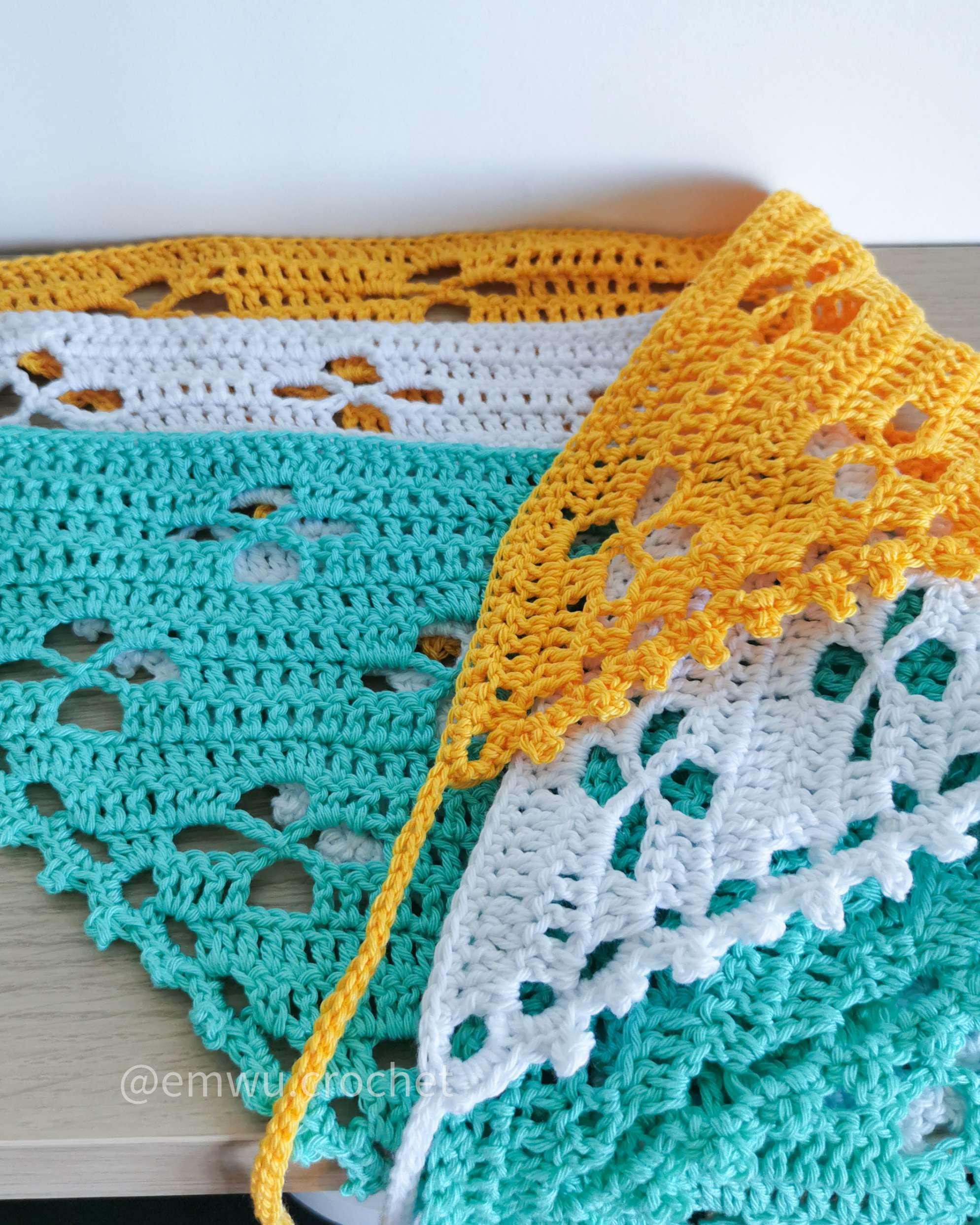Bonnets bandanas faits main au crochet Emwü