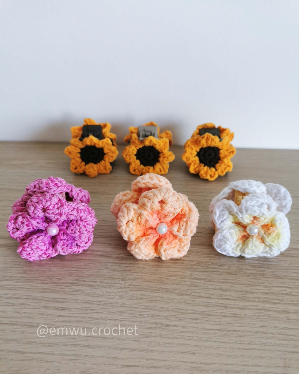 Pinces crochet fait main Emwü