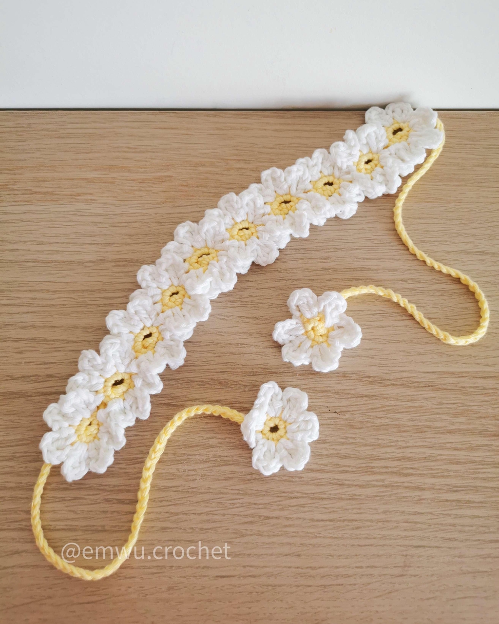 Bandeaux fleurs crochet fait main Emwü