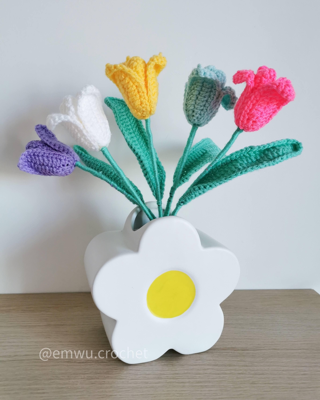 Bouquet tulipes crochet fait main Emwü