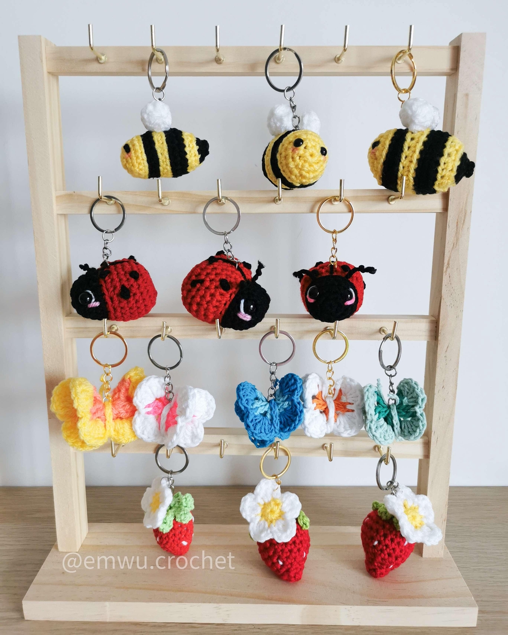 Porte clés crochet fait main Emwü