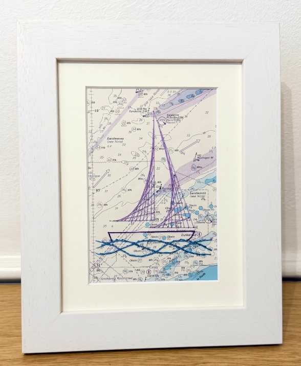 Sailing Boat Paper Embroidery Kit