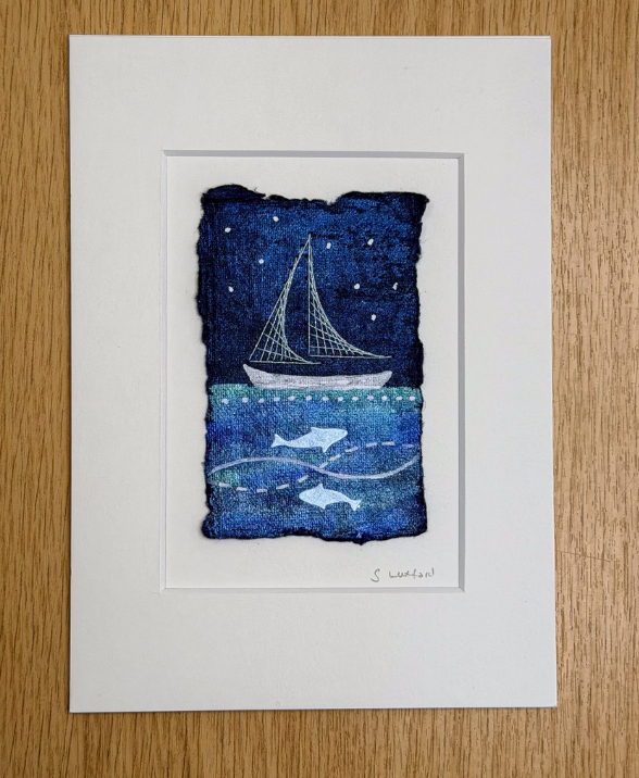5X7 Inch Sailing Boat Art