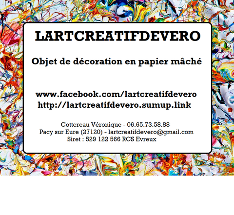 CREATION EN PAPIER MACHE

Des créations uniques en papier mâché !
Du fait main, unique, original et surprenant.
Pour décorer et raviver votre espace intérieur.