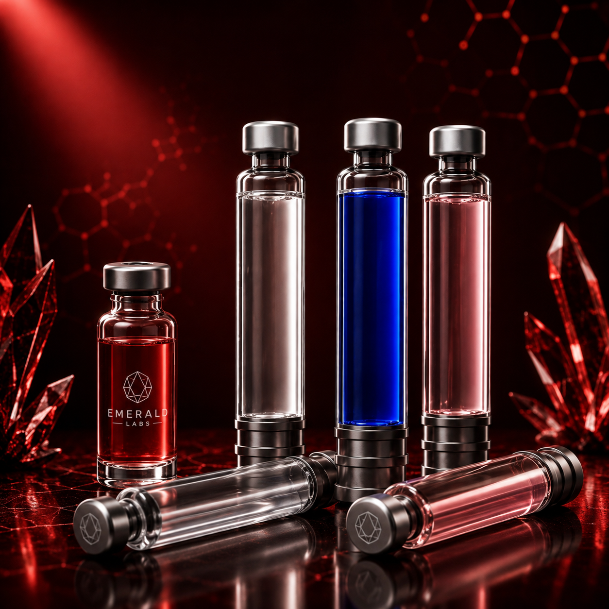 Emerald Labs pen refill Reta GHK CU cartridges and BAC water products in Ireland