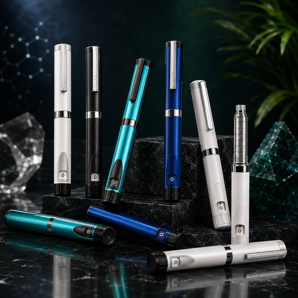 Emerald Labs peptide pen kits including Reta, MOTS-C, GHK-CU and BPC-157 & TB-500 pens