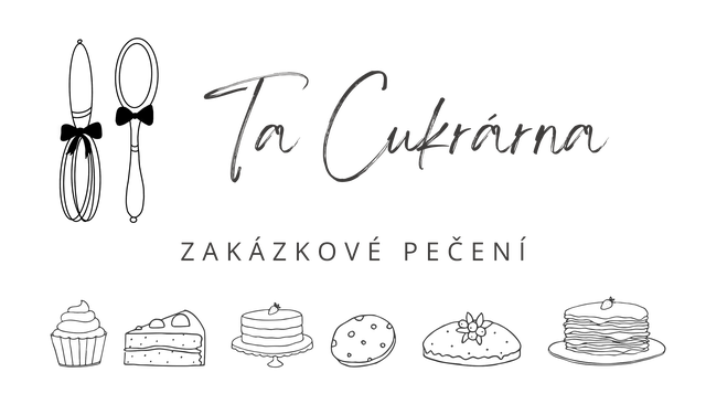 Ta Cukrárna, Zakázkové pečení - černobílé logo