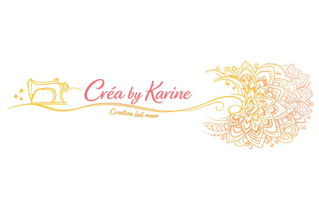 Bannière Créa by Karine – créations artisanales, accessoires en tissu cousus main et bijoux en broderie FSL