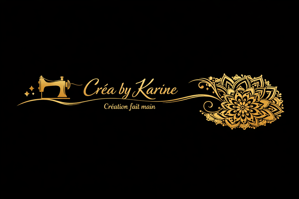 Bannière Créa by Karine – créations artisanales, accessoires en tissu cousus main et bijoux en broderie FSL