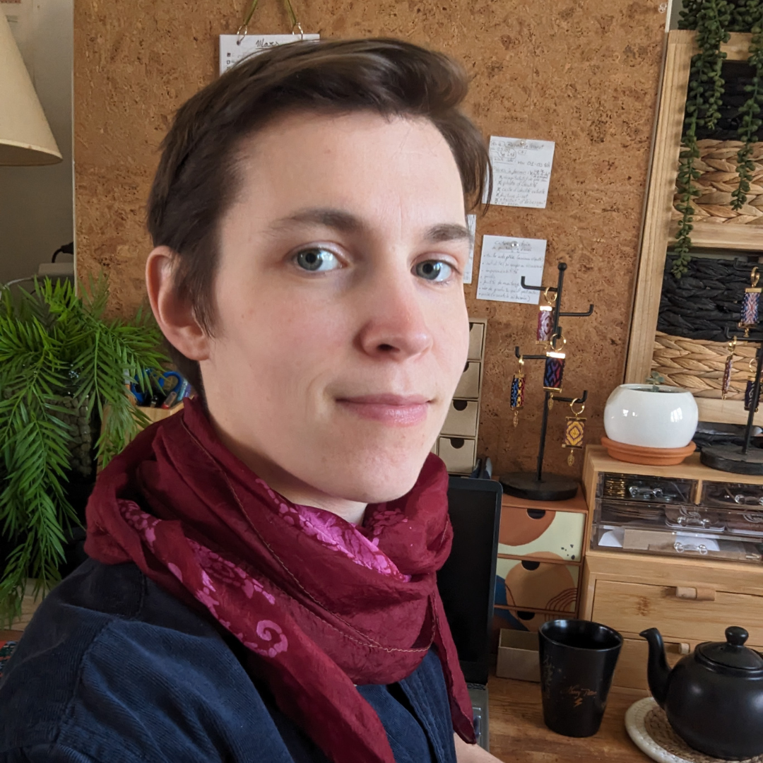 portrait de moi dans mon atelier