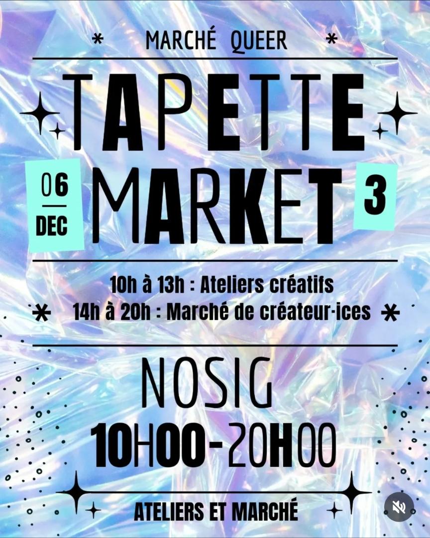 Affiche du Tapette Market de Noël