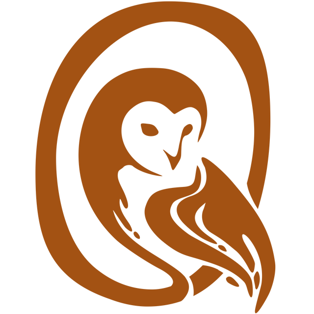 Logo de la marque : chouette perchée dans un cercle