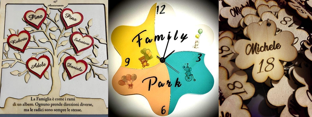 Stampa 3d incisione laser orologio portachiavi