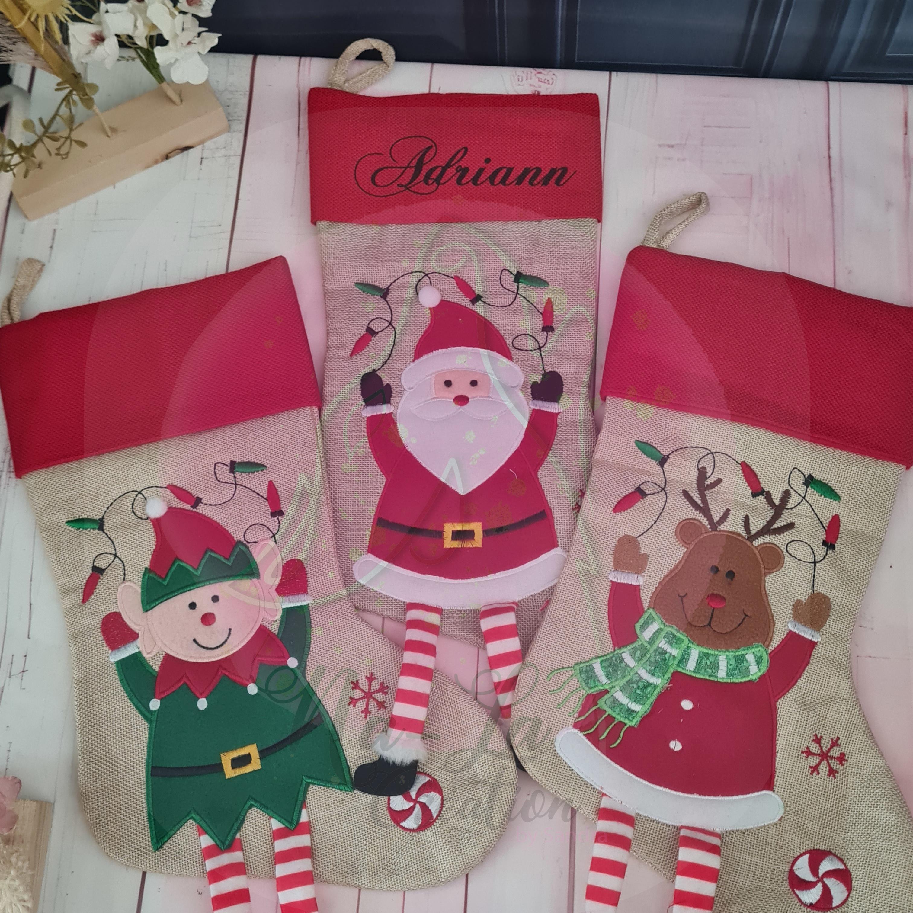 Bote de Noël - Chaussette décorative traditionnelle. Cadeau unique et personnalisé gratuitement