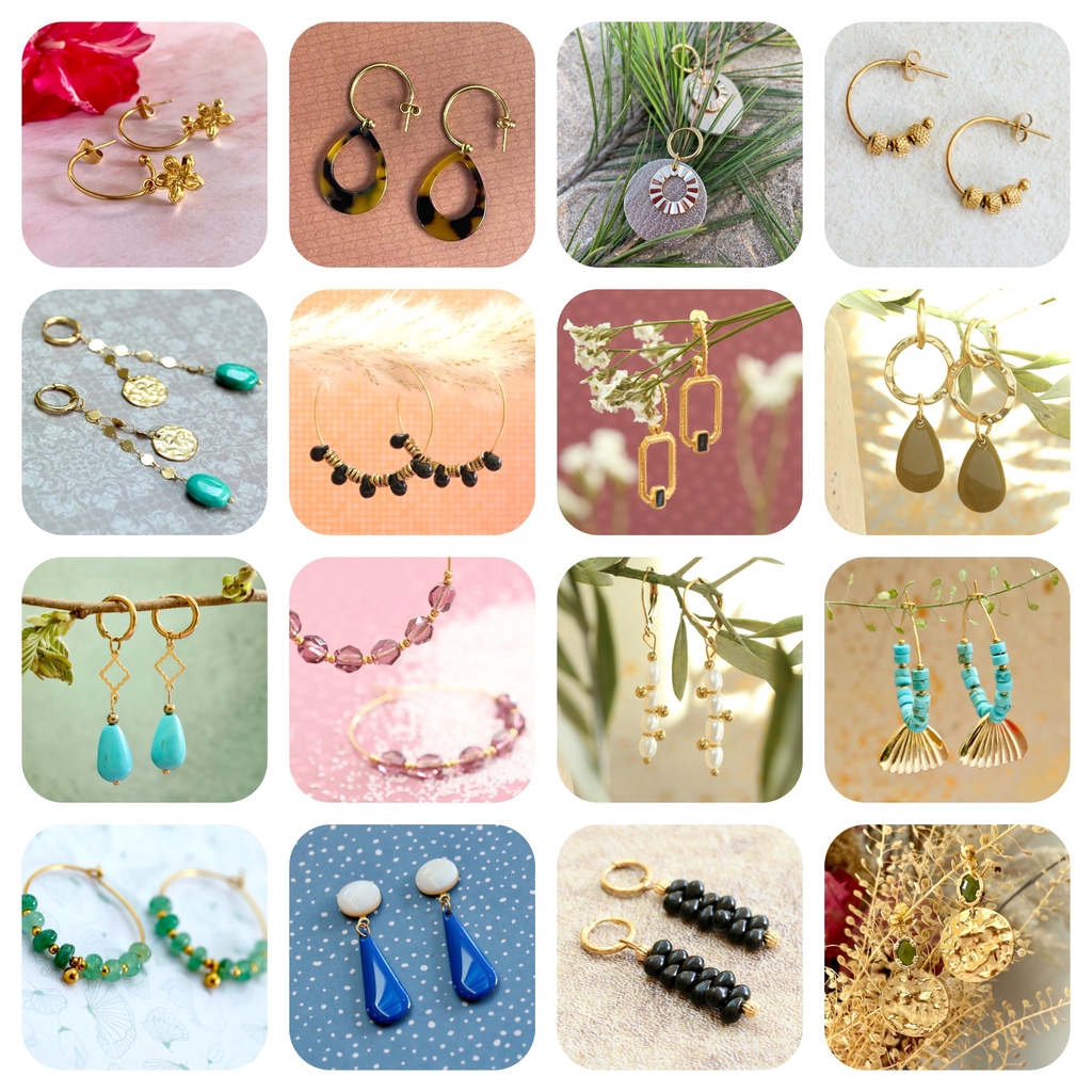 Amoureuse des bijoux et de la photographie je suis devenue créatrice de boucle d’oreille pour allier mes passions.
Boucles singulière en acier inoxydable à tarif unique ! 
Bonne visite 
Celine 