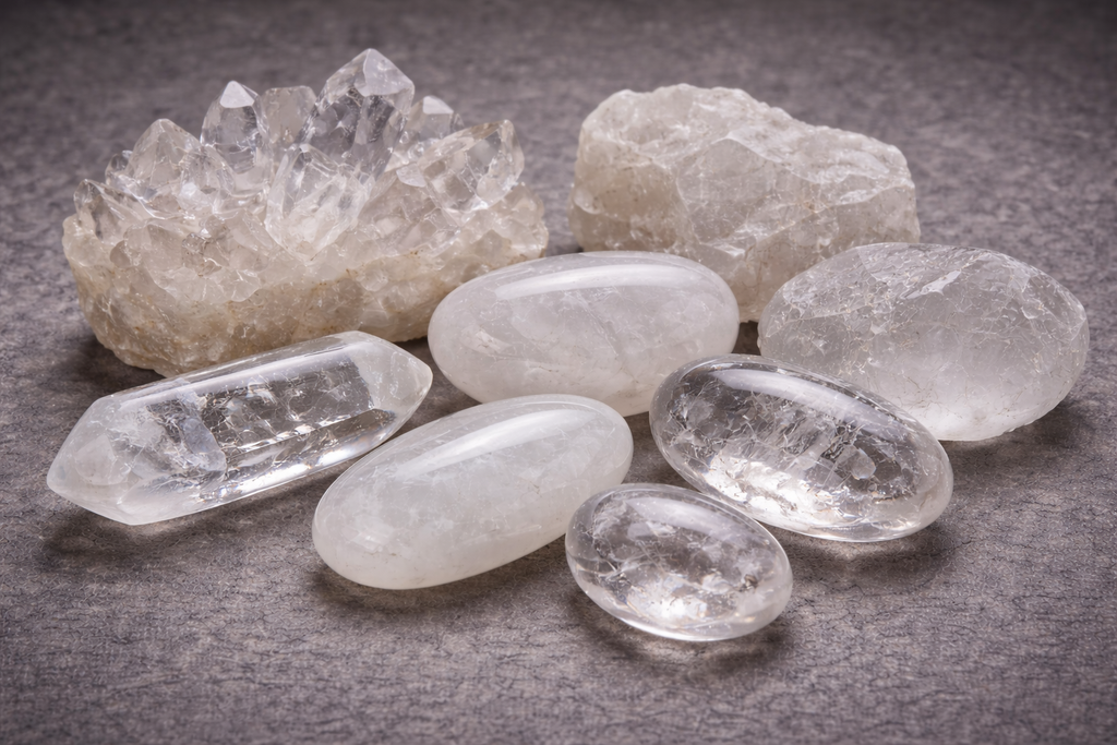 Bijoux en pierre de quartz blanc(cristal de roche) Le Petitcolibri