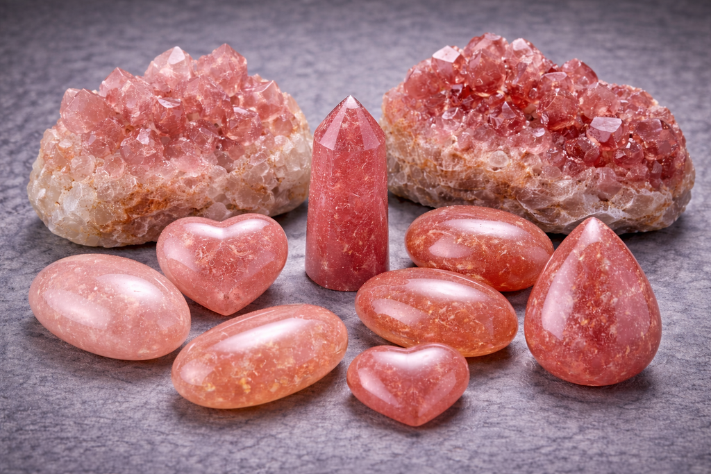 Bijoux en quartz fraise Le Petitcolibri