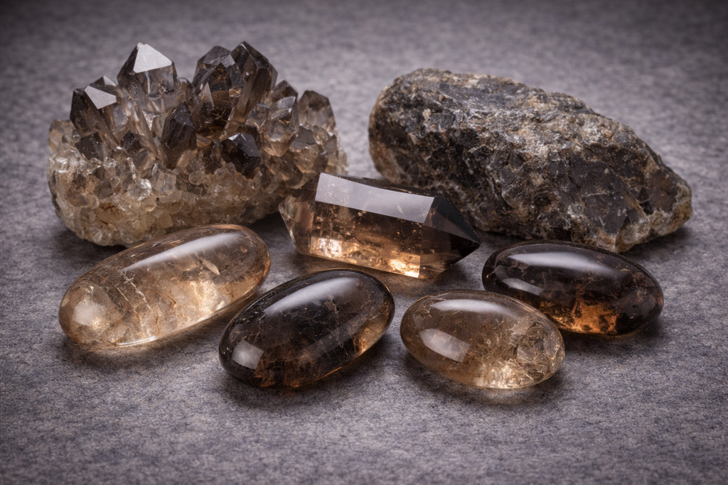 bijoux en pierre de quartz fumé Le Petitcolibri