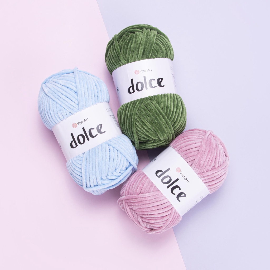 “YarnArt Dolce is a super soft plush yarn ideal for amigurumi, baby blankets, cushions and soft toys. Popular with crocheters across the UK…”
