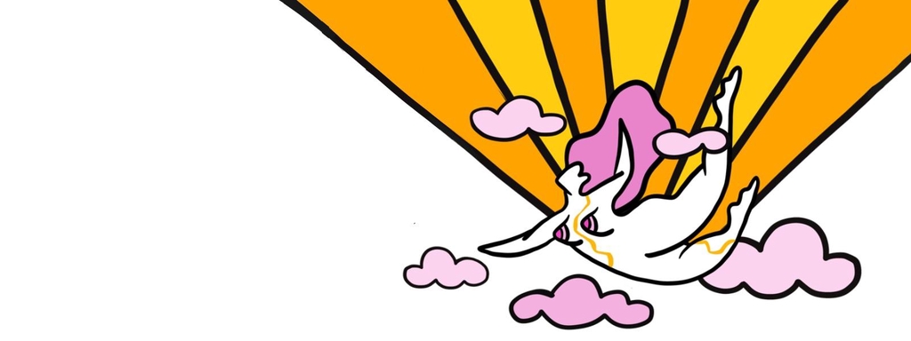 An illustration of a woman, colourful vision of empowerment and female resistance and feminism