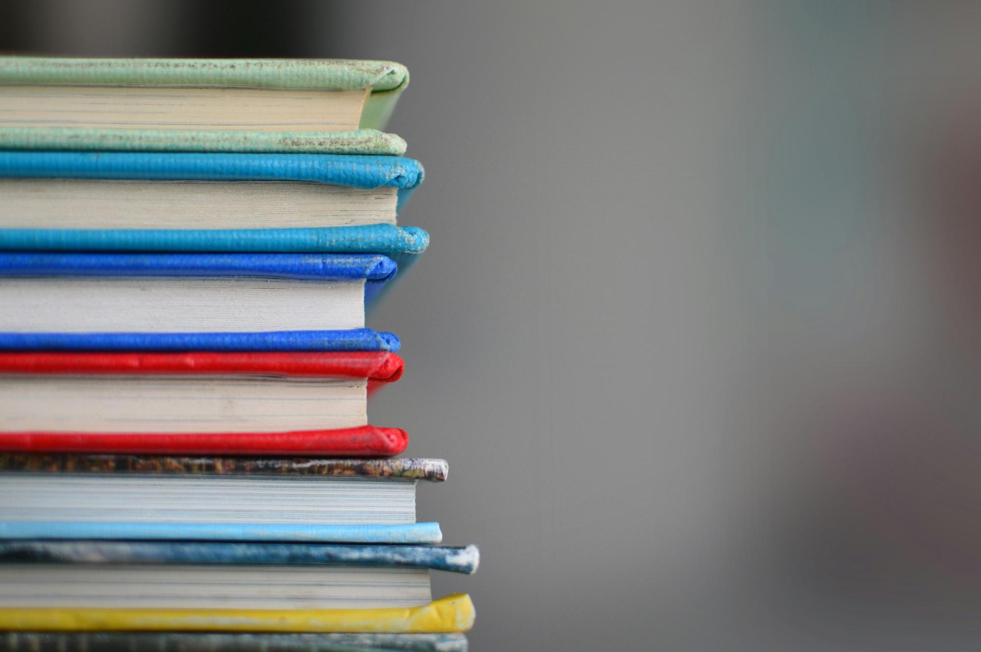Stack of Hardback books