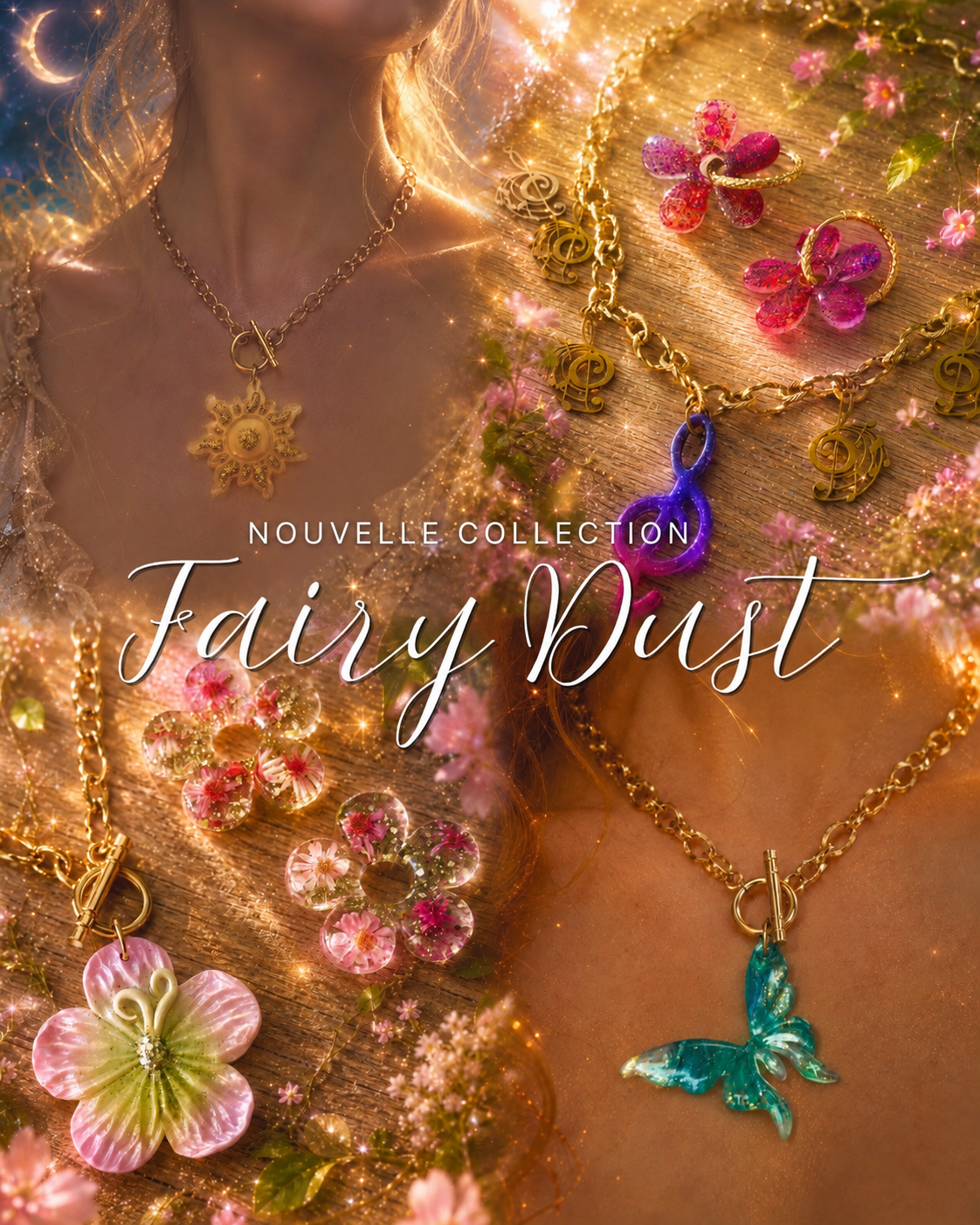 Révélez la fée qui sommeille en vous avec notre nouvelle collection « Fairy Dust » inspirée de 6 célèbres fée à l’univers magique ! 

Une collection composée de pampilles et colliers pour un total look Féerique 🧚🏻✨