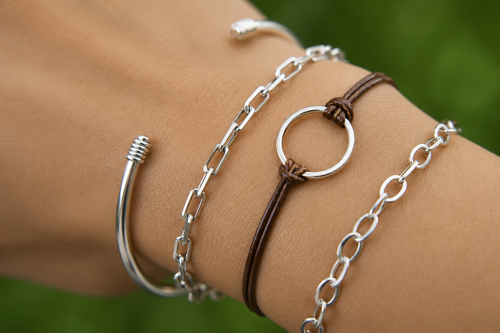Starling silver bracelet’s and bangle. 
