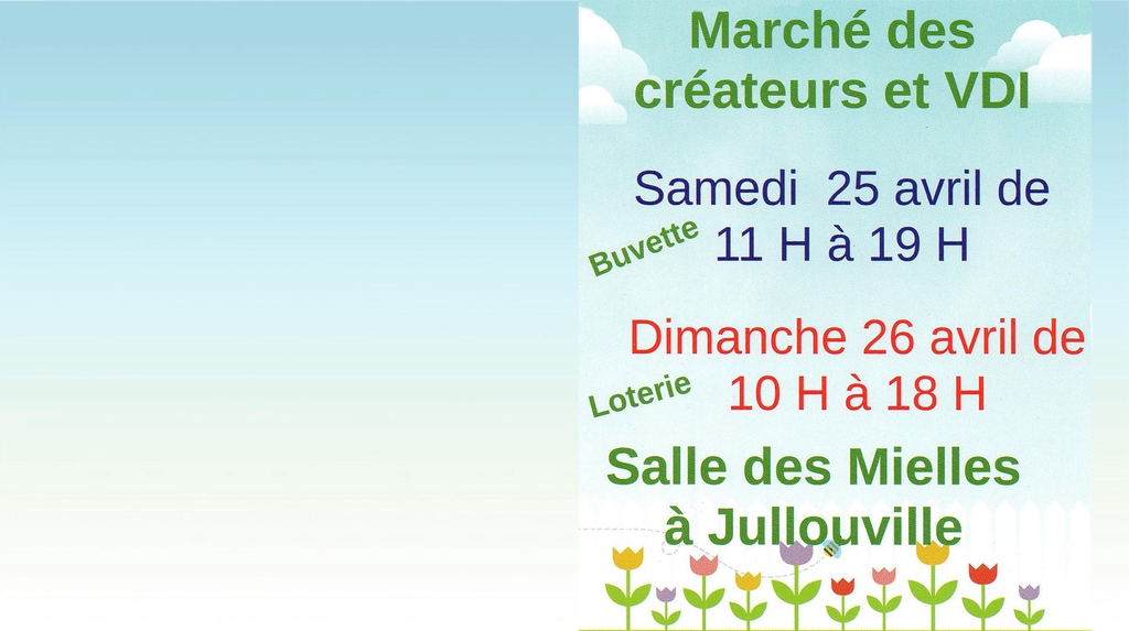 Je serais présente au marché des créateurs 
à Jullouville le 25 et 26 Avril. Artisanat local