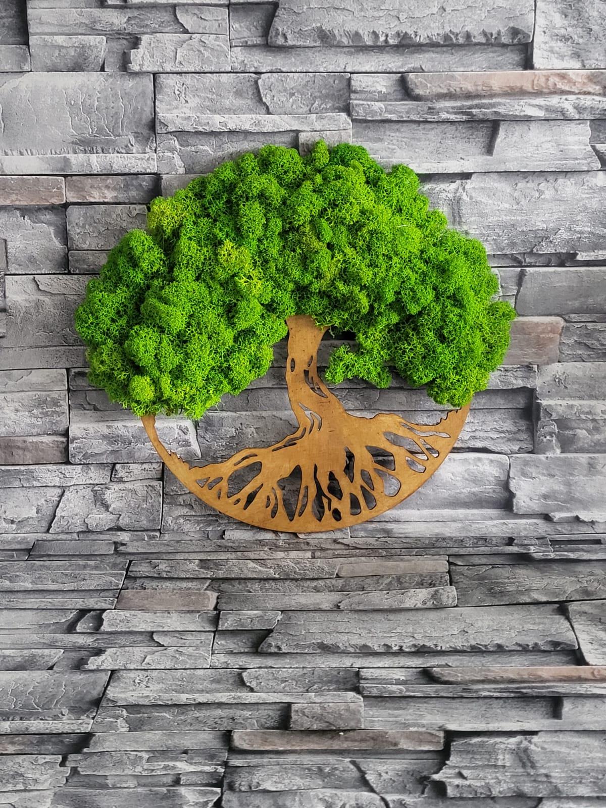Moss and Wood Decoration