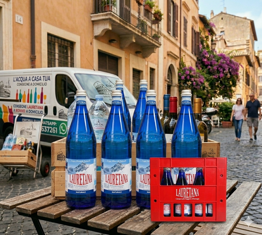 acqua in vetro a rendere 