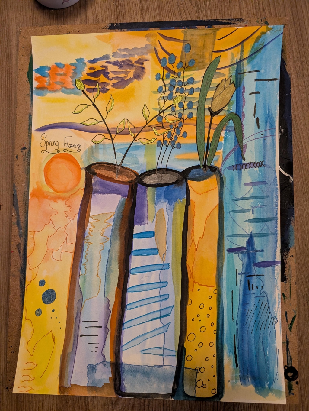 Colours play a huge part in the therapeutic side of art. 
