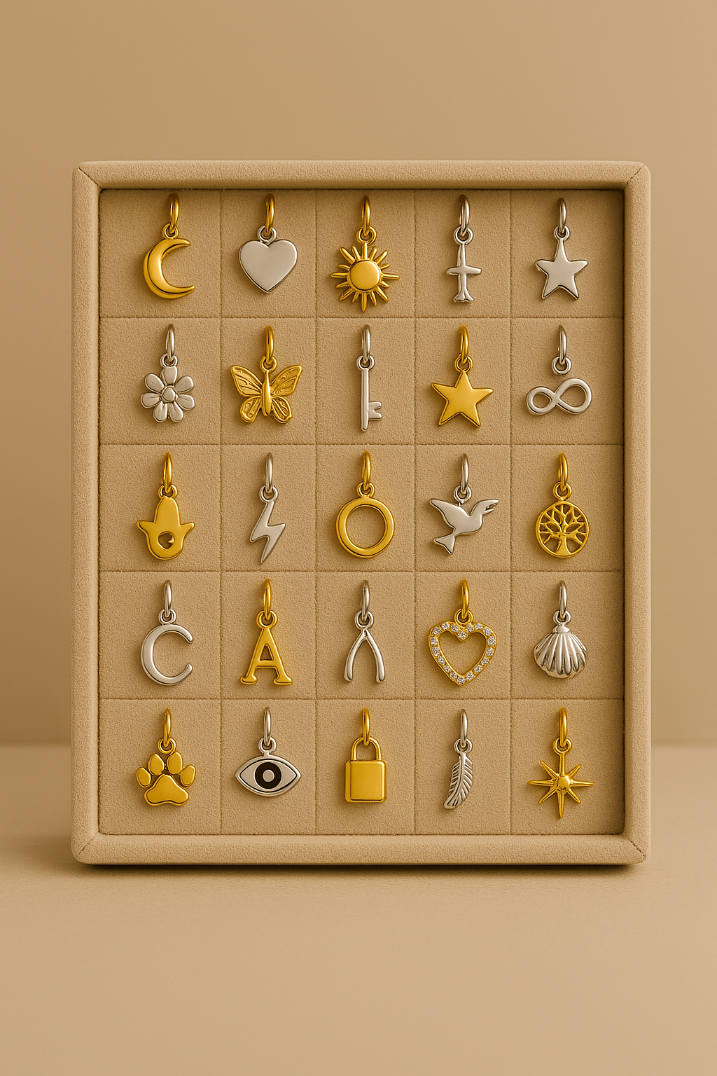 Découvrez notre Bar à Charms pour orner vos bracelets, colliers ou porte-clés. Créez un bijou unique, entièrement personnalisé et rien qu’à vous, en choisissant parmi nos charms originaux à graver ou à customiser