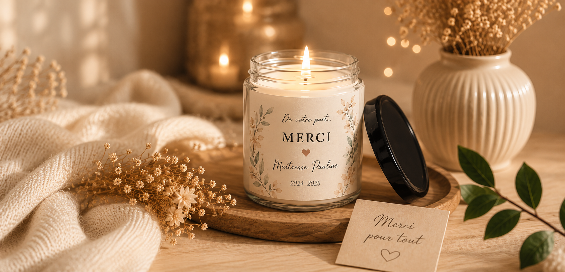Bougie personnalisée