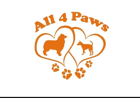 All4Paws Logo. An independent natural pet store located in the heart of Dovercourt, Harwich. Right on the high street.