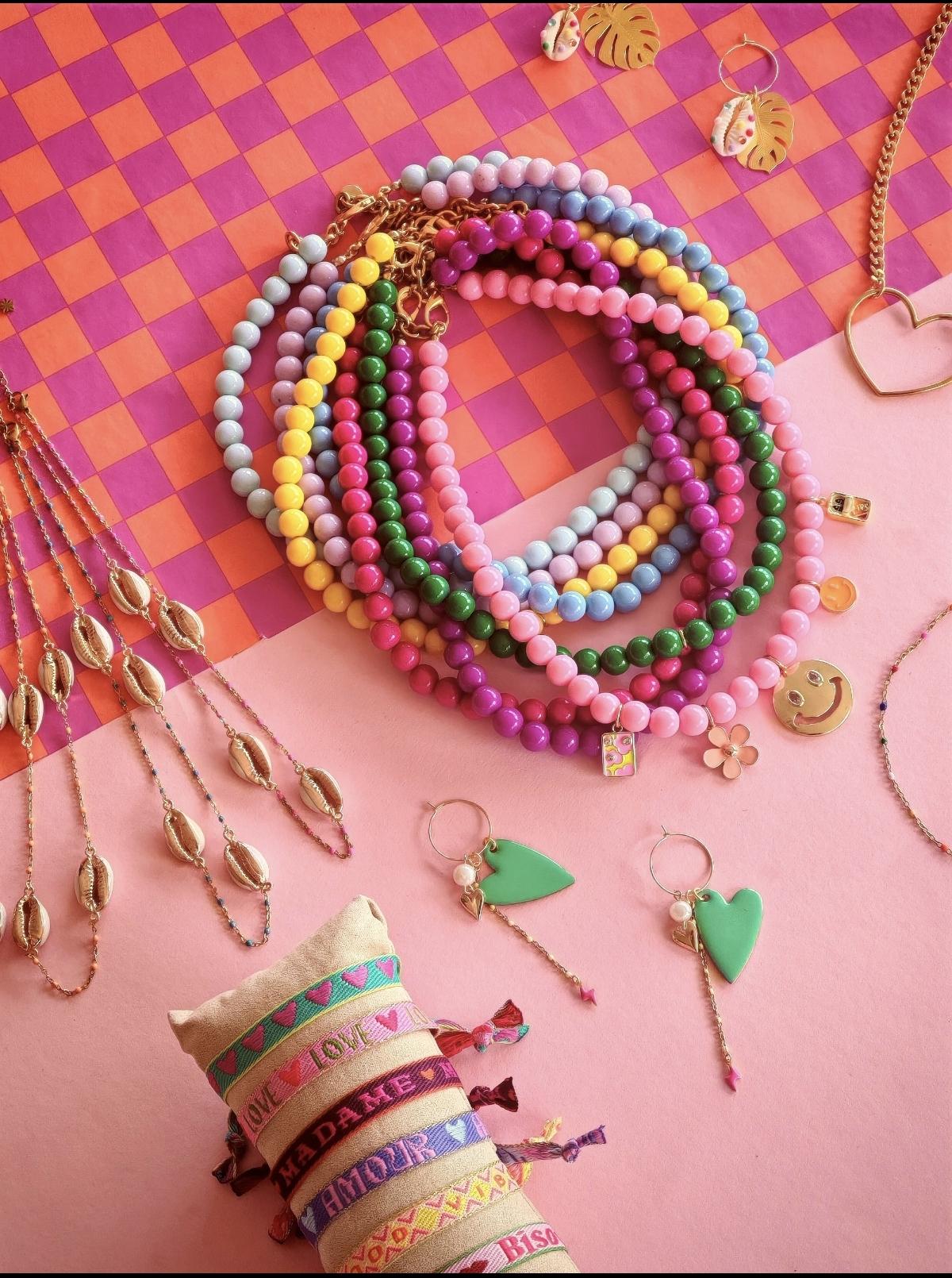 Bijoux colorés faits main avec perle et acier inoxydable, nouveautés de la collection Atelier Madame Amour