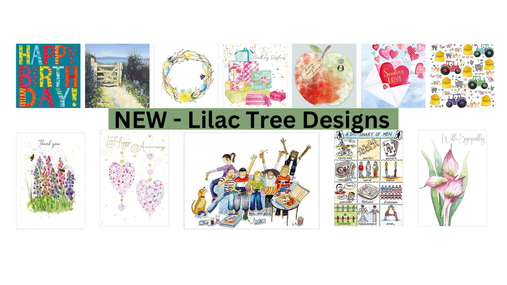 Images of the New Lilac Tree Designs single greeting cards which can be bought online